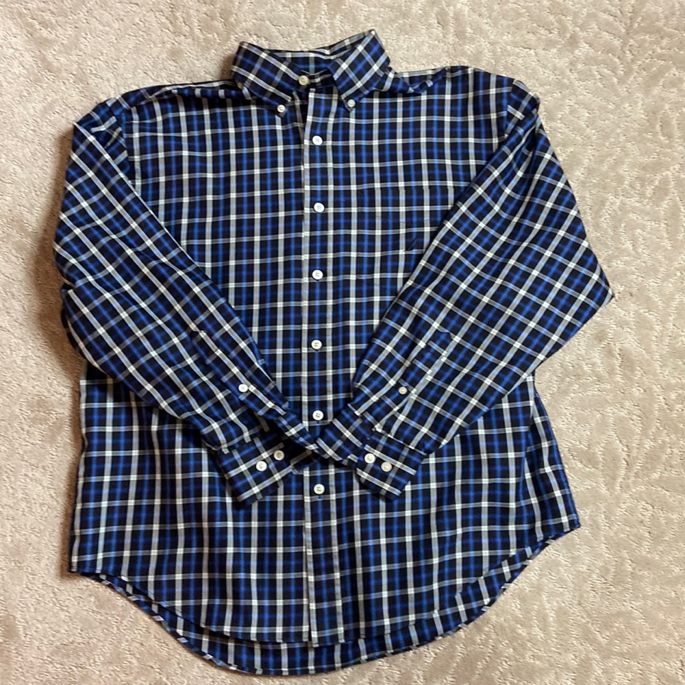 Nautica plaid button down shirt size L